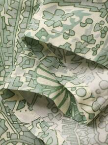 DAZY Floral Print Loose Raglan Sleeve Women's Nightgown - Green - View 9