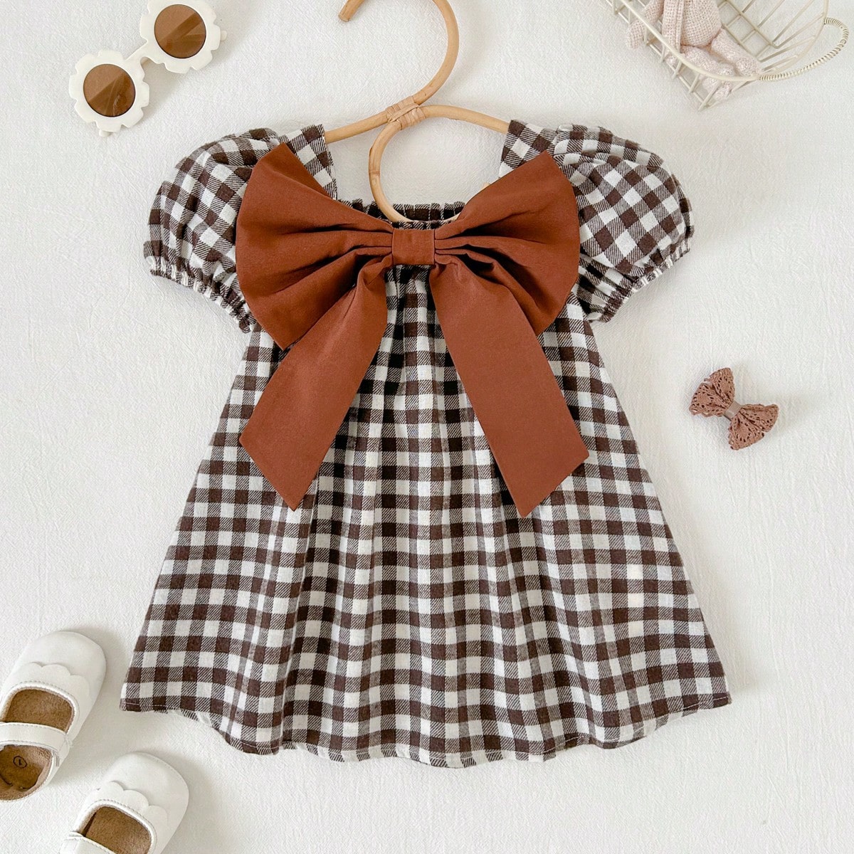 Baby Girl Colorful Plaid Round Neck Sleeveless Waist Cinched Dress, Versatile & Comfortable Baby Bow Dress Brown Baby Girl Dress Baby Girl Plaid Dress Baby Vintage Dress Brown Plaid Dress Baby Baby Girl Casual Dress Plaid Short Sleeve Dress For Summer Cot Baby Girl Colorful Plaid Round Neck Sleeveless Waist Cinched Dress, Versatile & Comfortable Baby Bow Dress Brown Baby Girl Dress Baby Girl Plaid Dress Baby Vintage Dress Brown Plaid Dress Baby Baby Girl Casual Dress Plaid Short Sleeve Dress For Summer Cot