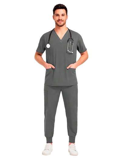 Uniforme Médico para Hombre | Conjunto Quirúrgico Tipo Scrub Cómodo para Uso Diario