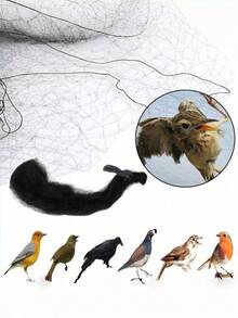 1 Pc Set Of Bird Net, Plastic/Nylon Bird Repellent Net, Trap For Protecting Crops, Ponds, Fishing Nets, Fruit Trees, Flowers, Gardens, And Pest Control Tools. - Black - View 1