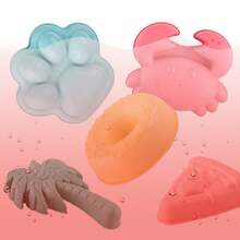 Juego de 12 piezas de juguetes de playa para niños, set de cubos de playa, cubos de arena reforzados y herramientas de excavación hechas de paja de trigo, herramientas de excavación de arena, juego interactivo de 12 piezas para la playa. - Multicolor - Ver 3