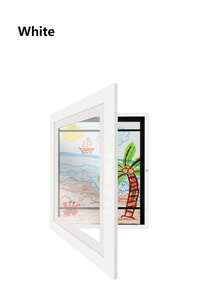 2件套艺术相框，磁吸式前开可更换相框，适用于海报、照片、绘画、图像展示、家居和办公室装饰、墙面悬挂，适合情人节和新年装饰。 - 多色 - 查看 8