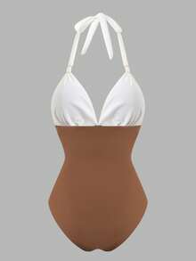 Swim Oasis 2026 New Spring/Summer 2pcs Women Swimsuit, European & American Style Halter Backless Beach Vacation Swimwear Set - Multicolor - View 4