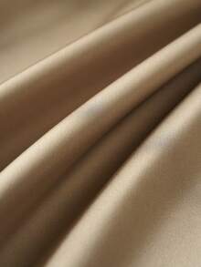 Manfinity Dauomo 男士纯色 Polo 领单排扣短袖衬衫上衣搭配阔腿裤休闲日常穿搭 - 橄欖綠 - 查看 6