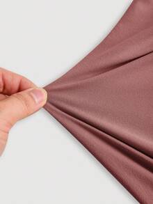 SHEIN MOD 三穿式女士休闲纯色修身夏季上衣，高领露肩款，时尚百搭，适合节日、乡村风、海滩度假、下午茶、晚宴等场合，也可作为舞会上衣或可爱上衣穿着，大码吊带背心/吊带衫。 - 藕粉色 - 查看 10