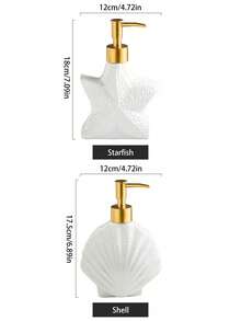 1 Piece Of High-Grade Simple Luxury Bathroom Ceramic Lotion Bottle Separate Bottle Bath Gel Shampoo Separate Bottle - White - View 6