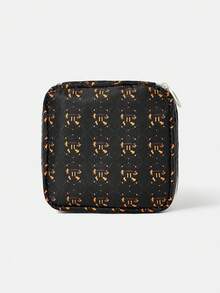 HARRY POTTER X SHEIN 1 Cartoon Pattern Toiletry Bag And Travel Cosmetics Storage Bag, Capable Of Accommodating Travel Essentials And Cosmetics - Orange - View 4