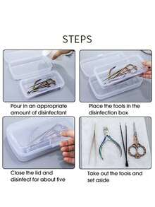 Manicure Eyelash Disinfection Box Storage Plastic Sterilization Cleaning Box Double-Layer Partition Alcohol Soaking Tool Pedicure Organizing - Multicolor - View 7