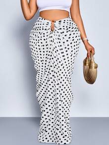 SOLERSUN 女士性感优雅波点半身裙，适合万圣节、圣诞节、情人节、春夏度假等场合，复古风情。 - 白色 - 查看 4