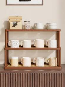 1 Giá để cốc và ly nhiều tầng bằng tre - Dễ lắp ráp, thích hợp để cất giữ đồ dùng trong nhà bếp và phòng ăn, có thể đựng cốc và ly nước - Hoàn thiện bằng tre tự nhiên, tiết kiệm không gian trang trí nhà cửa và sắp xếp đồ dùng trên mặt bàn, đồ dùng nhà bếp bằng tre - màu nâu - Xem 6