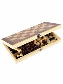 Ensemble de jeu d'échecs en bois 3-en-1 avec fond floqué, antidérapant et résistant à l'usure, comprenant des pièces d'échecs de tailles multiples (24/29/34/39/48 cm), convenant aux compétitions d'échecs, aux jeux de table, etc. Peut se plier pour un rangement facile. Jeux de fête pour adultes convenant pour Halloween/Noël/Thanksgiving - Noir et Blanc - Voir 6