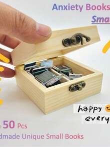 Bộ sách giảm lo âu (1/2 món, gồm 70/100 cuốn sách nhỏ, có thể dùng làm vật trang trí kệ sách - những cuốn sách nhỏ thủ công độc đáo), món quà lý tưởng cho người lớn và thanh thiếu niên giúp giảm căng thẳng. Nhiều hình minh họa nhỏ có thể dùng để làm đồ thủ công bằng giấy và trang trí nhà cửa - sách mini trang trí hộp diêm, ngăn kéo mini, món quà tuyệt vời nhất cho gia đình. - Nhiều màu - Xem 9