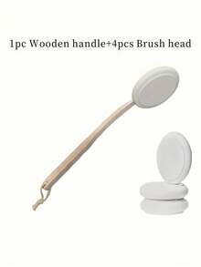 Dụng cụ chà lưng, Dành cho người cao tuổi, Phụ nữ, Kem dưỡng da, Dưỡng ẩm, Chống nắng, Kem chăm sóc da, Bàn chải làm sạch lưng, Cán gỗ tếch, Bàn chải chà cơ thể, Dụng cụ thoa kem dưỡng da, Bàn chải tắm. - Nhiều màu - Xem 7