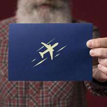 1pc 3D Airplane Model Greeting Card Creative Hand Hollowed Out Paper Paper Cuttings Party Gift Holiday Supplies Birthday Wishes Card,Back To School,School Supplies - Multicolor - View 3