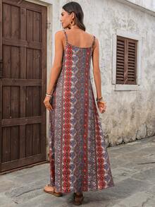 EMERY ROSE 复古印花无袖女式连衣裙 - 彩色 - 查看 2