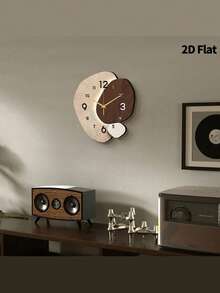 1 PIEZA Reloj de pared decorativo abstracto y creativo, movimiento de cuarzo súper silencioso, sin tic-tac, adecuado para decorar relojes en salas de estar, dormitorios, oficinas, restaurantes y cafeterías, regalo decorativo perfecto para amigos y familiares, decoración del hogar, decoración de la habitación - 1pc - Ver 10