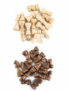 Ensemble de jeu d'échecs en bois 3-en-1 avec fond floqué, antidérapant et résistant à l'usure, comprenant des pièces d'échecs de tailles multiples (24/29/34/39/48 cm), convenant aux compétitions d'échecs, aux jeux de table, etc. Peut se plier pour un rangement facile. Jeux de fête pour adultes convenant pour Halloween/Noël/Thanksgiving - Noir et Blanc - Voir 7