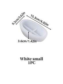 1pc Ship Shape Candle Jar Silicone Molds Oval Boats Cement Plaster Flower Pot Mold Concrete Wax Box Candle Tray Mould Home Decoration Crafts - White - View 11