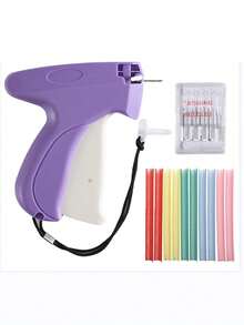1件装服装修补微型缝纫枪精细缝纫标签枪，适用于服装缝纫、绗缝、包边、快速缝纫。 - 彩色 - 查看 6