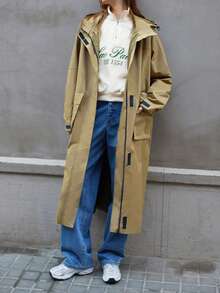 Maija Women Casual Drawstring Hooded Jacket ,Festival - Army Green - View 7