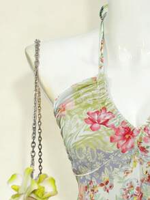 Lalippa 数码印花吊带无袖系带度假风夏季女式上衣 - 彩色 - 查看 3