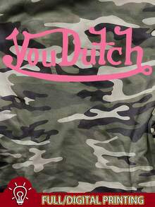 Glimmora 大码女式 Y2K 休闲时尚街头风日常通勤迷彩字母印花短袖T恤 - 彩色 - 查看 4