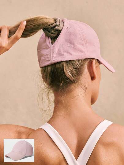 GLOWMODE Everyday Pony Water-Resistant Magnetic Ponytail Baseball Hat Gym Studio Hike Outdoors Daily Casual Wear