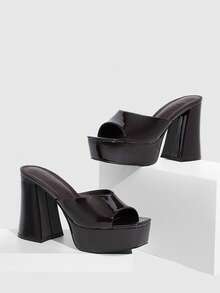 CUCCOO SZL 踝带露趾高跟凉鞋，度假鞋，夏季情人节礼物，夏季鞋，春季鞋，春假复活节舞会高跟鞋 - 咖啡棕 - 查看 7