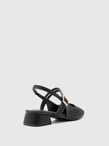 CUCCOO BIZCHIC 女士经典黑色平底休闲通勤鞋，圣诞节必备 - 耀夜黑 - 查看 9