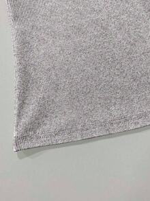 EMERY ROSE Camiseta de manga larga de ajuste ceñido con cuello redondo y bordado de caballo, informal, para primavera/otoño - Multicolor - Ver 5