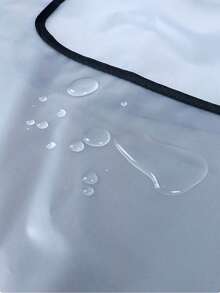 1 pieza Delantal impermeable y resistente al aceite de TPU para cocina, peluquería, transparente, con bolsillos, ropa de trabajo, fácil de limpiar, de moda - multicolor - Ver 3