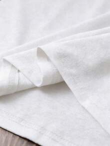 Resyla Women's Round Neck Knight Embroidery Print T-Shirt - Round Neck Casual Top - Lightweight T-Shirt Suitable For All Seasons - White - View 4