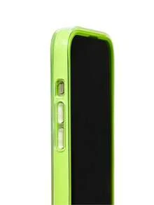 Rick and Morty X SHEIN 趣味双层手机壳，透明设计，经久耐用，时尚美观 - 星际旅行印花保护壳，兼容 11 - 17 Pro Max - 淺綠色 - 查看 5