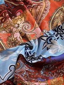 Soleia 女士金属海星装饰褶皱肩上衣和腰果印花半裙时尚两件套 - 彩色 - 查看 6
