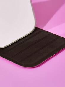 The Winx X SHEIN Cute Pattern Printed PU Leather Material Pink Foldable High-Definition Portable Mirror, Can Be Independently Supported And Handheld, Lightweight And Compact, Convenient For Checking Makeup Details, Suitable For Travel And Commuting - Hot Pink - View 5