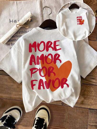 DrmWander Camiseta gráfica para mujer, camiseta de manga corta de estilo casual y urbano, top de verano lindo