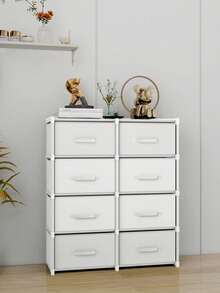 Closet; Portable Closet, Closet Organizer, Autumn Decorative Home Supplies. Multi-Functional, Available In Medium Size, Cube Storage Cabinet With Drawers, Dust-Proof Closet, Shelves, Shoe Rack, Shoe Cabinet, Independent Display Stand, Freely Assembleable, Floor-Standing Assembly Storage Rack, Bookshelf - Multicolor - View 5