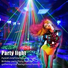 Emslaser Party Light Disco Ball Light Dj Light Disco Light Ocean Light Star Light Projector Dance Light Sound Activated With Remote Control Stage Light Strobe Light For Parties KTV Christmas Halloween Decor - Double Magic Ball Laser Light - USB or other DC connection - View 10