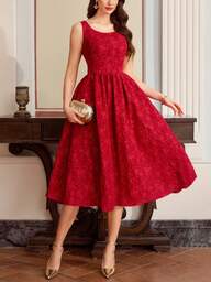 Vintamour Vintage Elegant Women's Dress With Pockets Jacquard Texture Vacation Holidays Party Long Dress Long Summer Dress For Women Summer Holiday Outfits Spring Outfit Women Spring Break Outfits Spring Clothing Valentine's Day Dress Valentines Day Dress Valentine Outfits For Women Valentines Day Outfit Elegant Dresses For Party Dresses For Women Elegant Party Dress Wedding Guest Dress For Women Birthday Dress For Women Birthday Outfit For Women