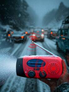 Teckwe Hand Crank Radio With 2000mAh Cellphone Charger, AM FM NOAA Weather Radio With Bright Flashlight For Home And Outdoor Emergencies - Multi-color - one size fits all - View 8