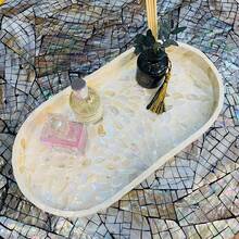 1PC Oval Shaped Modern Shell Tray, Surface Coated With Melted Paint - Suitable For Christmas, Halloween, Thanksgiving, Valentine's Day And Other Occasions - Multicolor - View 10