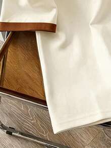 Manfinity Joysei 男士复古牛仔印花撞色袖口T恤，棕色