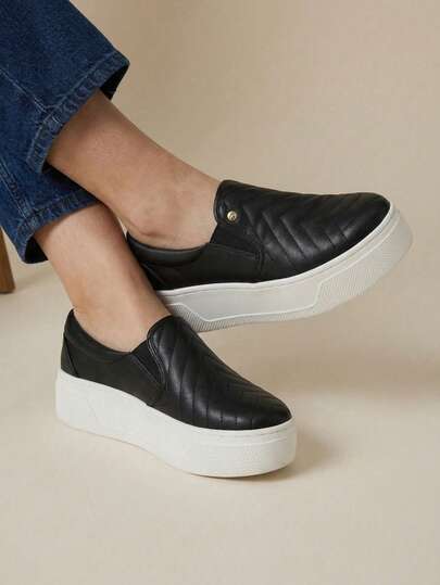Women's Padded Tennis, Platform, Comfort, Diamonds