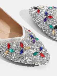 CUCCOO TILAWA Women Flats - Silver 1 - View 6