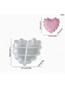 编织心形硅胶模具 DIY 情人节礼物 心形手工皂 香薰蜡烛模具 节日氛围装饰摆件 石膏模具 手工艺品制作 环氧树脂模具 - 白色 - 查看 6