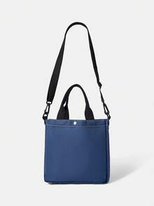 HARRY POTTER X SHEIN Women's Fashionable One-Piece Shoulder Bag, Printed Shoulder Bag With Adjustable Shoulder Strap, Women's Casual Commuting Shoulder Bag - Navy Blue - View 5