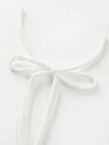 Trelyra 新款性感镂空系带露背吊带针织吊带背心 - 白色 - 查看 4