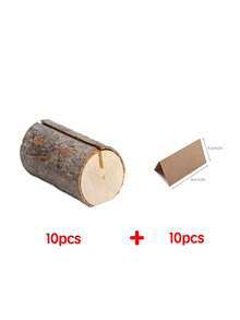 10 chiếc giá đỡ thẻ gỗ mộc mạc, giá đựng số bàn, giá đựng thiệp ghi nhớ cho tiệc cưới, Giáng sinh. - Nhiều màu - Xem 21