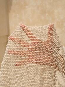 Swim Oasis Women's V-Neck Halter Tie Mesh Two-Piece Suit - Beige - View 5