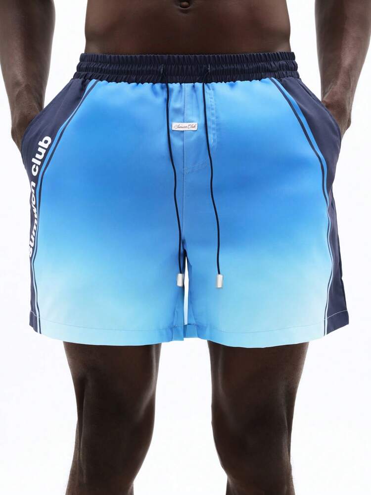 Szorty kąpielowe Gradient z paskami bocznymi